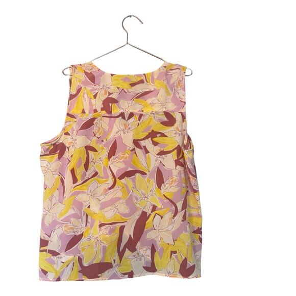 Nine West floral sleeveless front tie blouse size XXL - Picture 5 of 7